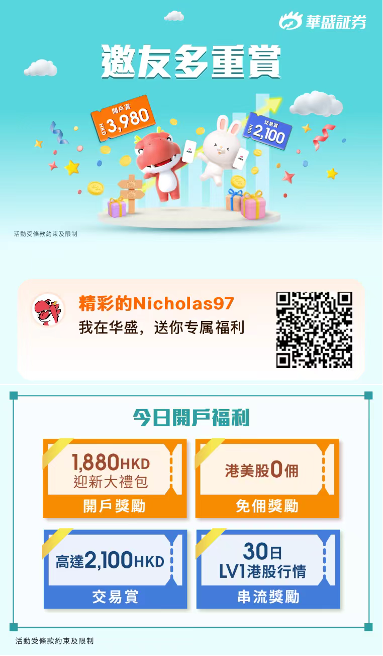 (已结束)香港华盛证券开户得1880HKD奖励